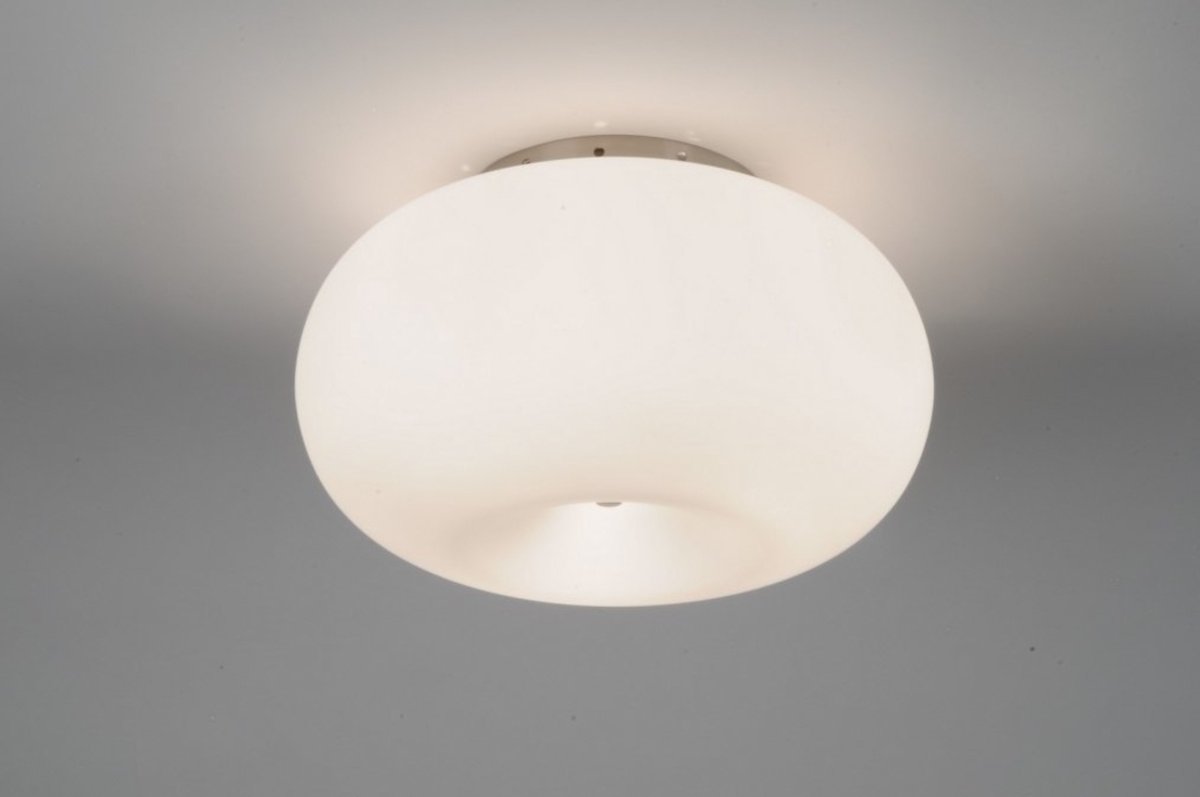 Lumidora Plafondlamp 70595 - Plafonniere - TULBAND - 3 Lichts - E27 - Wit - Glas - ⌀ 36 cm