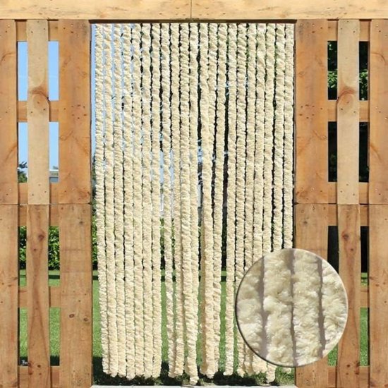 ApexArte® Vliegengordijn Kattenstaart - Deurgordijn - Hordeur - Beige — afbeelding 4