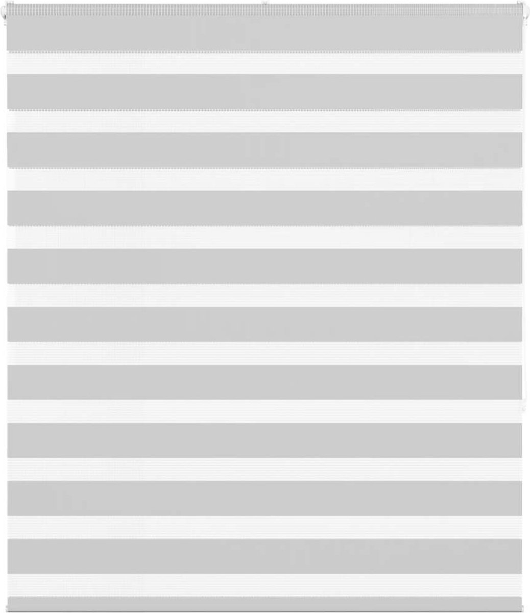 vidaXL - Zebra - rolgordijn - 130x150 - cm - stofbreedte - 125,9 - cm - lichtgrijs