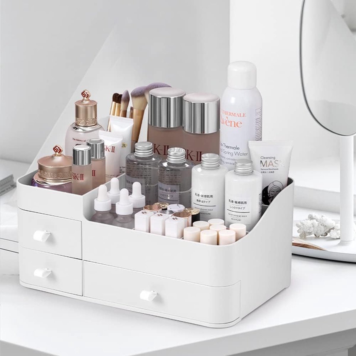 Goodivery ® Ruime Make-Up Organizer met Lades voor Badkamer en Bureau