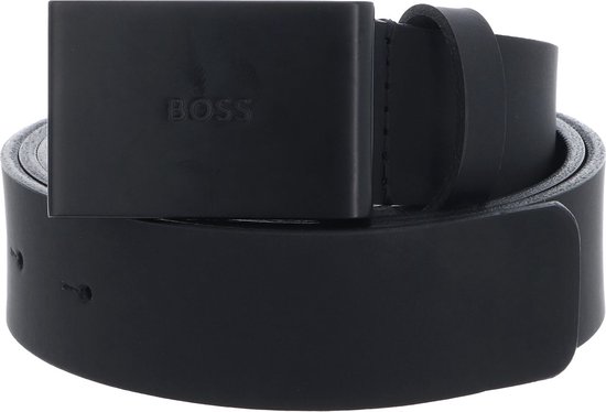 BOSS Cuir Ceinture Tion Gum Sz35 Leather Belt W90 Black Noir