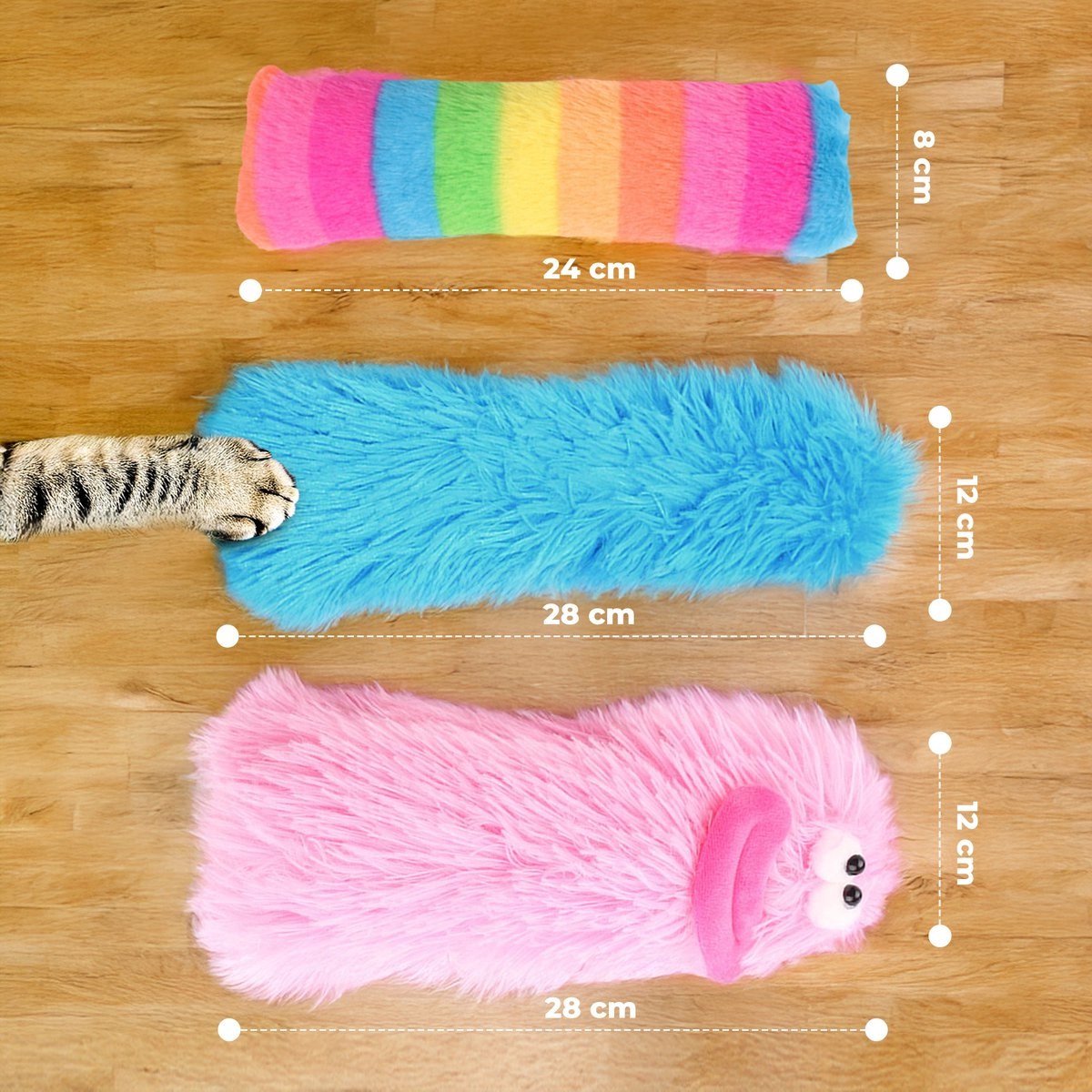 Kattenmand - Kattenbed - Kattenmandje Poes - Kattentunnel Pluche - Poezenmand - Kattenspeelgoed - Reismand Kat - Inclusief 3 Kattenspeeltjes – foto 6