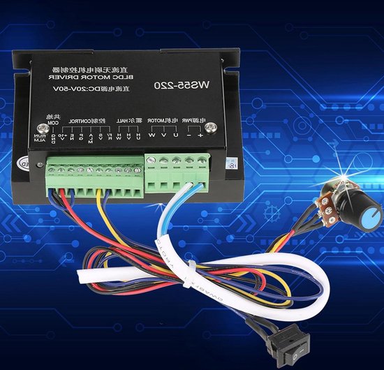 WS55-220 BLDC-Motortreiber – 20–50 V DC, 12 A, 15 A Begrenzung, 20000 U/min, Für CNC Und 3D-Drucker, Mit Hall- Und Sensorlosem Betrieb