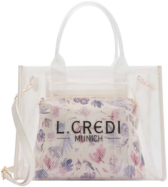 L.CREDI Sac shopper Sac à main Ofelia Shopper White Blanc