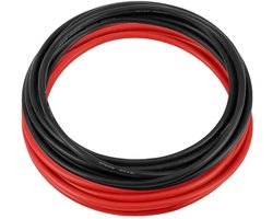 12 gauge siliconen draad 12 AWG 33 mm² 680 strengen vertind koper elektrische kabel flexibele batterijkabel - 2.5m zwart 2.5 m rood.