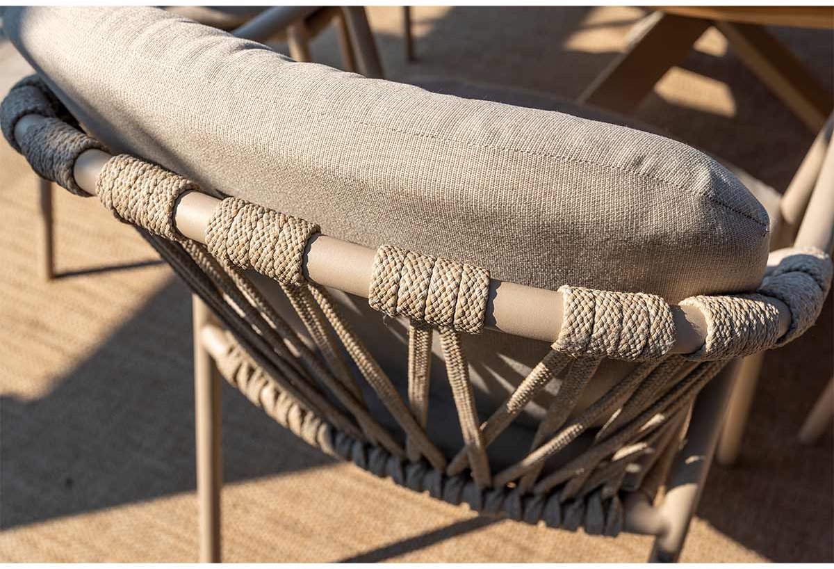 Taste by 4 Seasons Manitoba chaise de jardin empilable - latte