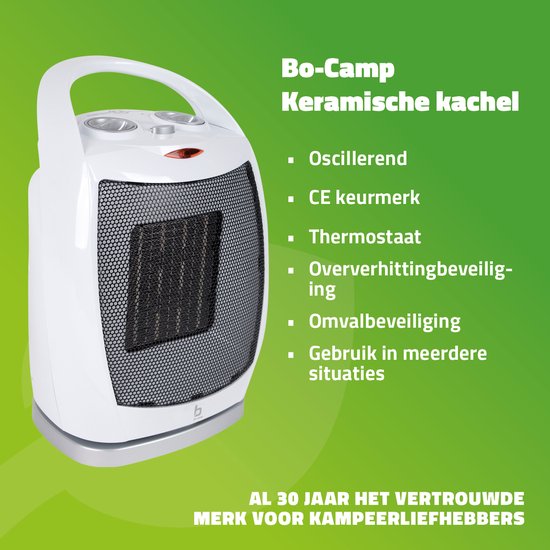 Bo-Camp - Keramische kachel - Oscillerend - 450/900/1500 Watt