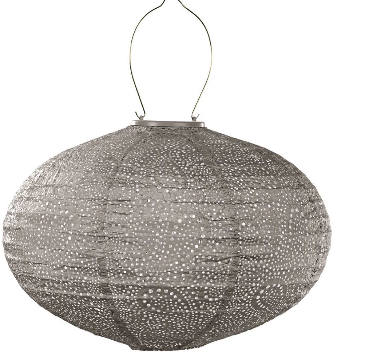 Lumiz Solar Tuinverlichting - Tuinverlichting op zonne energie - Buitenlampjes - Tuinverlichting op zonneenergie - Buitenverlichting - Buitenlamp - Decoratie - Paisley Oval - 40 cm - Taupe