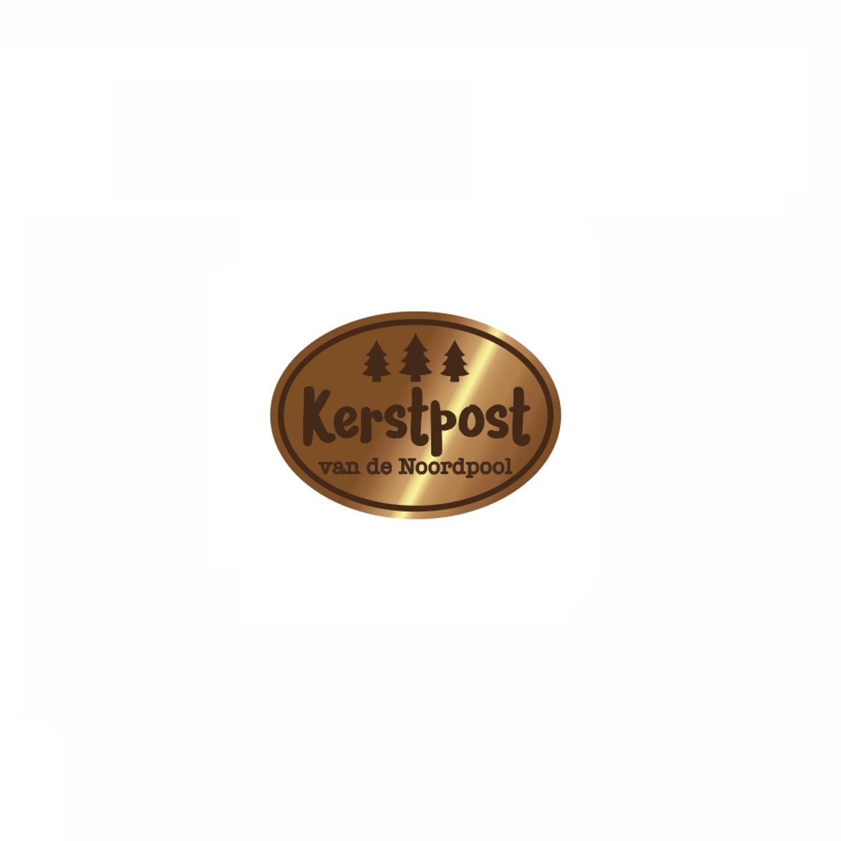 Waxzegel stempel Kerstpost ovaal