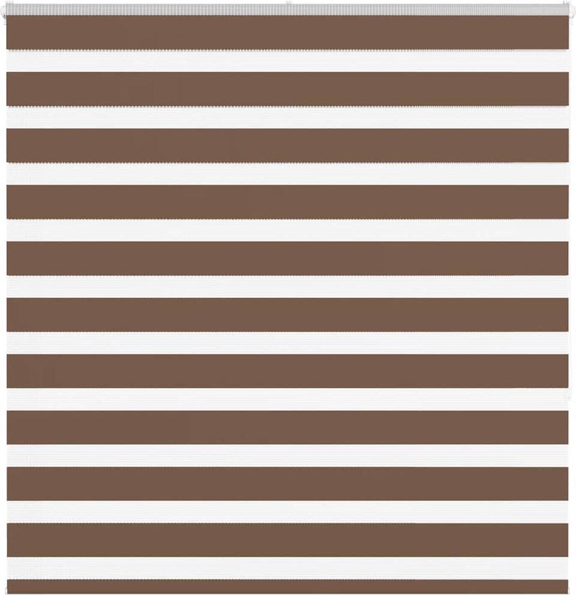 vidaXL Zebra rolgordijn 135x150 cm stofbreedte 130,9cm polyester wit