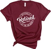 Lykke officiellement à la retraite Que le Fun commence| Pension | T-shirt unisexe | Dames à la retraite |Hommes retraités|Taille M