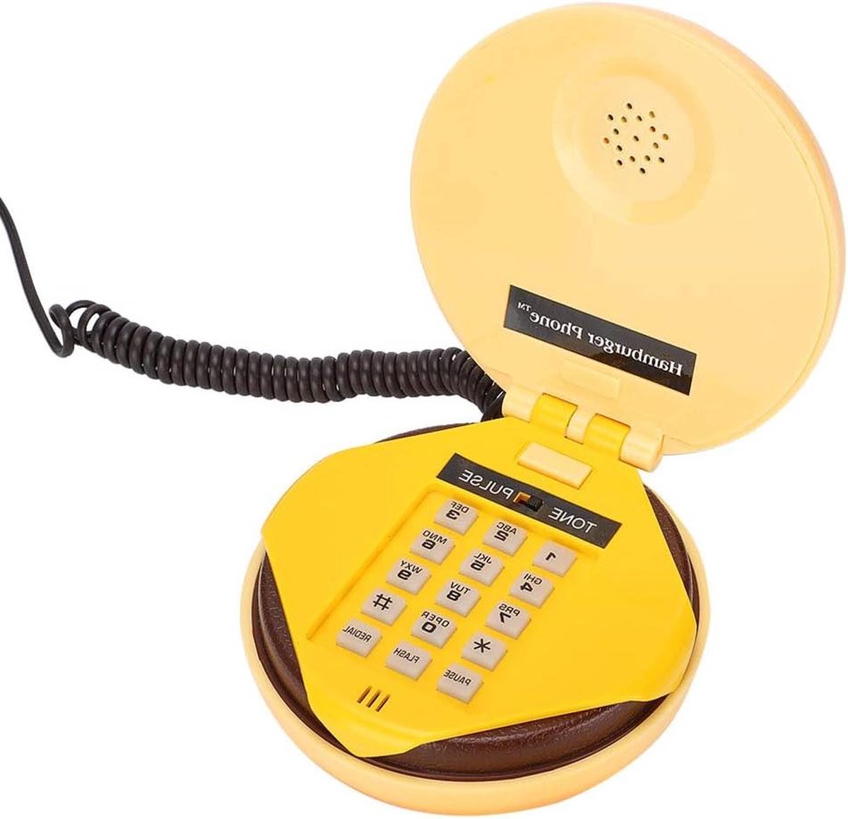 Nieuwigheid Emulational Hamburger Telefoon Draad Vaste Telefoon Woondecoratie - Geel .