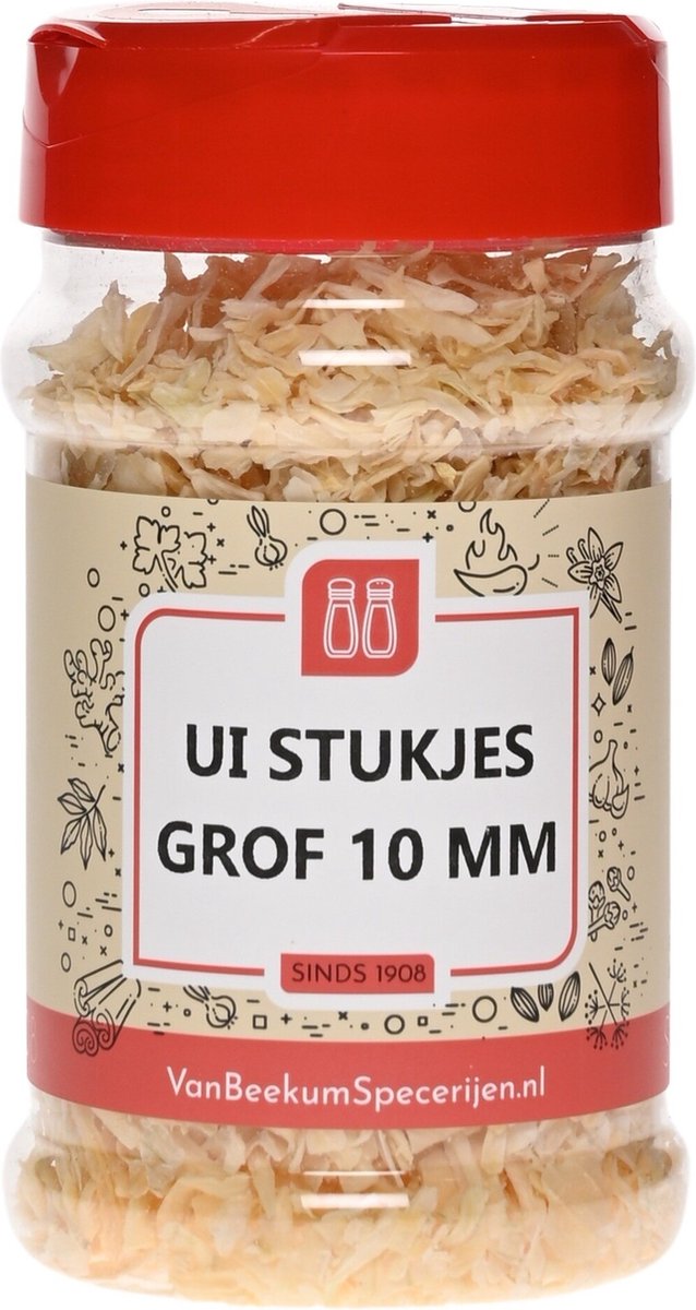 Goedkoopste Van Beekum Specerijen - Ui Stukjes Grof 10 mm - Strooibus 60 gram