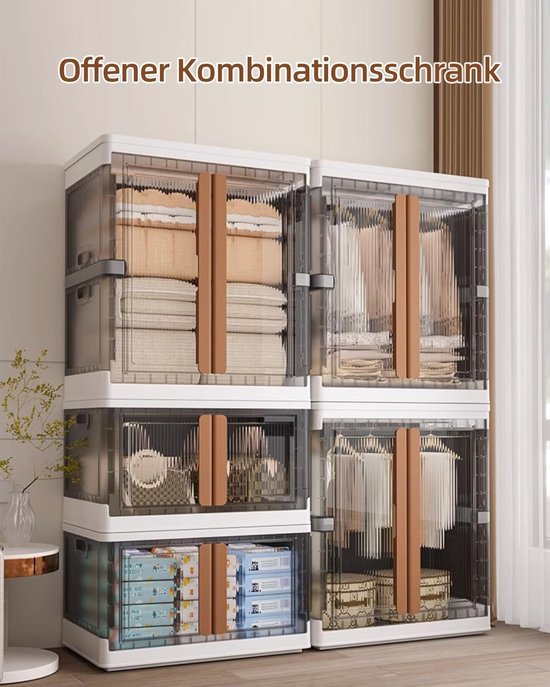 NETEL Opbergbox met deksel, 150 l, 2 x 72 l, stapelbare