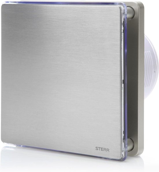 Ventilator de baie, STERR, BFS100LT-B, Diametru 100 mm, Led, Timer, Negru - eMAG.ro