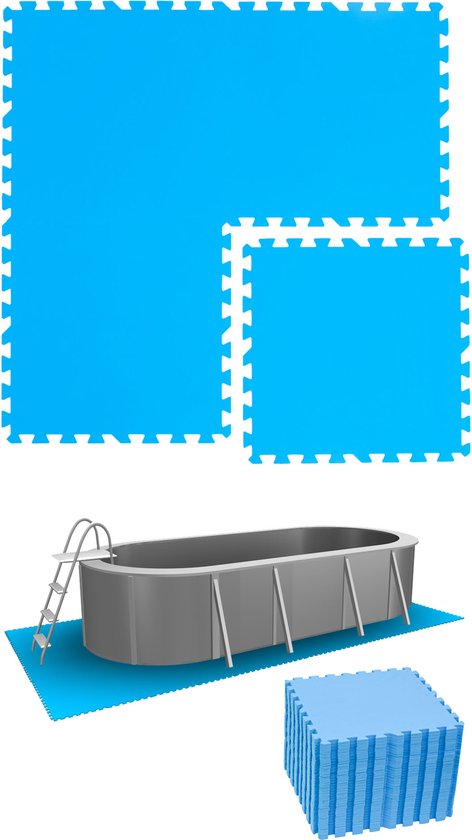 eyepower 8 Grote Matten: 1,9m² Zwembadmat - 50 x 50 cm Dikke