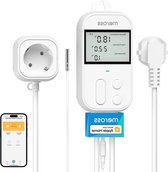 Bol.com Temperatuurregelaar Smart thermostaat stopcontact met sensor voor verwarming en koeling - HomeKit Digital WLAN 16A 2.4 GHz aanbieding