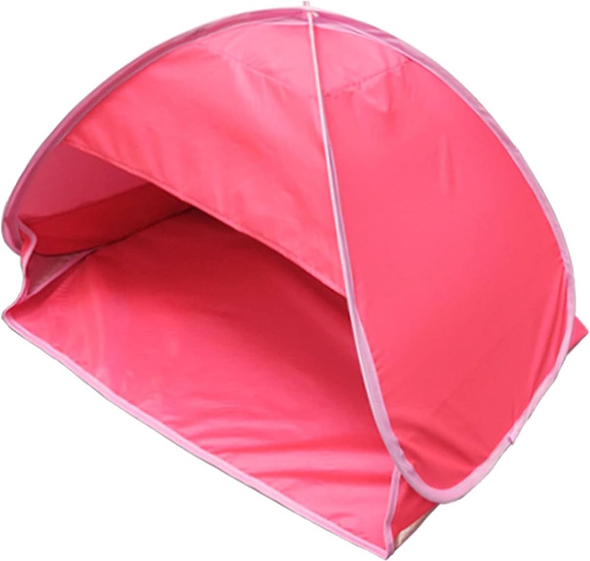 JGS ® Strandtent, automatische pop-up zonwering, hoofdsteungordijn, onmiddellijke strandbescherming, eenvoudig op te bouwen, waterdicht, lichtgewicht hoofdsteuntent, rood, M