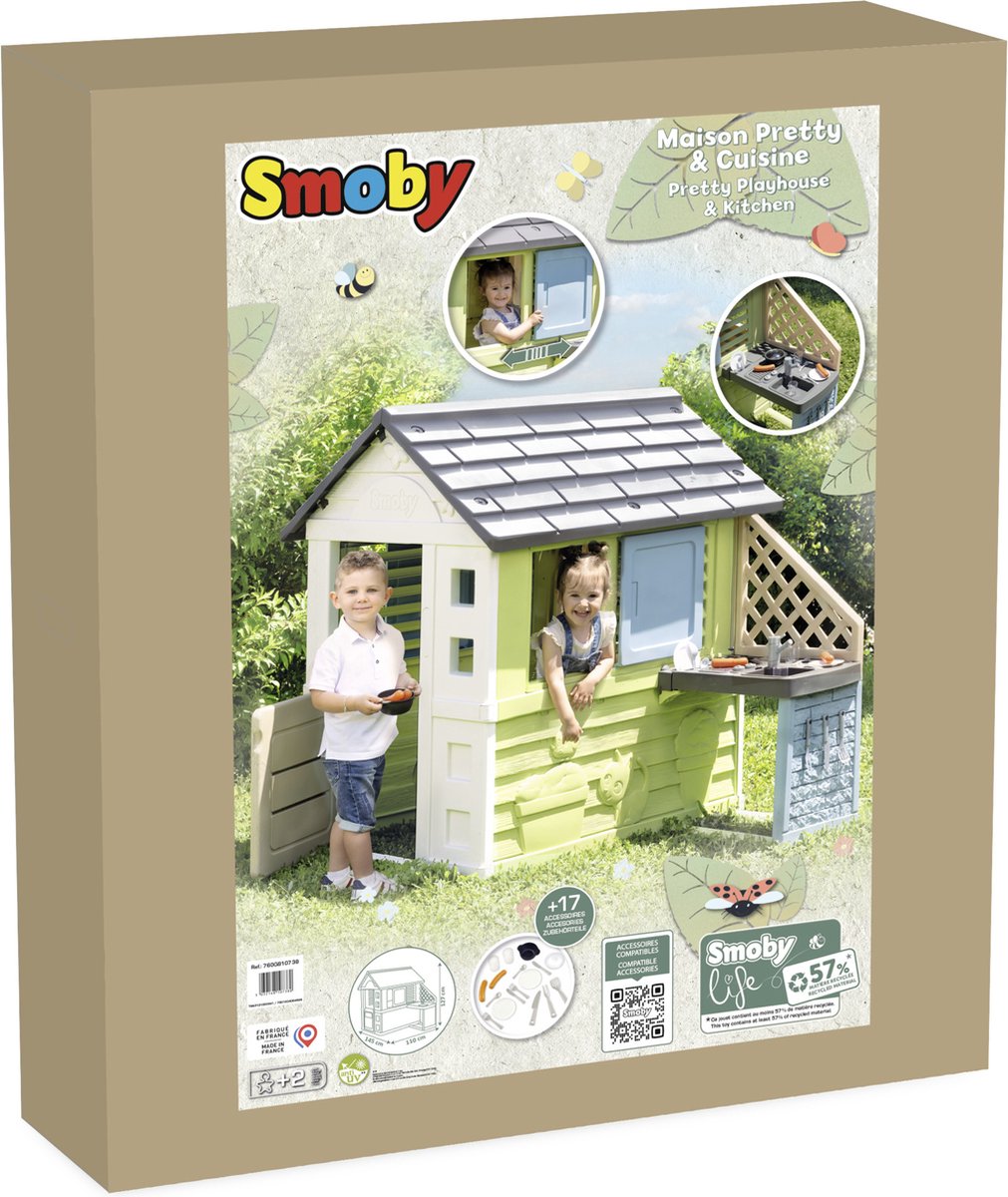 Smoby - Pretty House met zomerkeuken - Speelhuis - Vanaf 2 jaar. — afbeelding 5