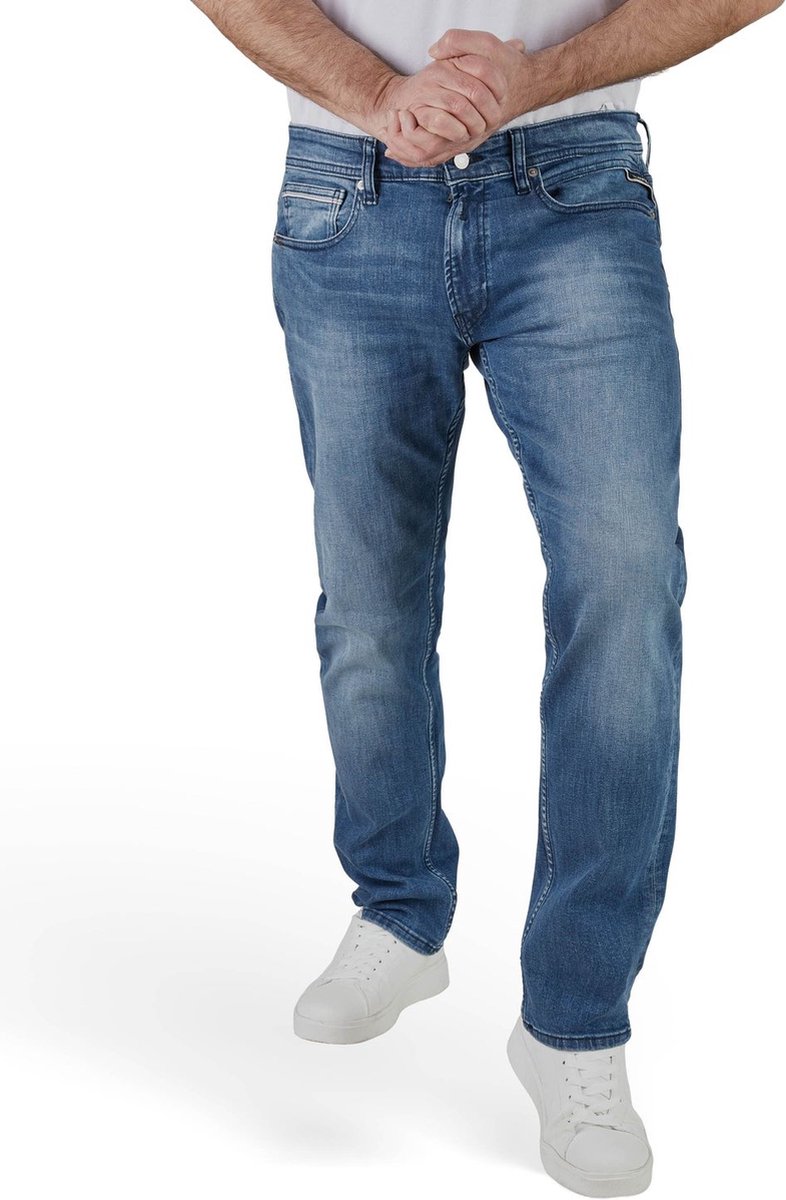 Replay Heren Jeans Broeken Grover regular/straight Fit Blauw Volwassenen Denim Jeansbroek