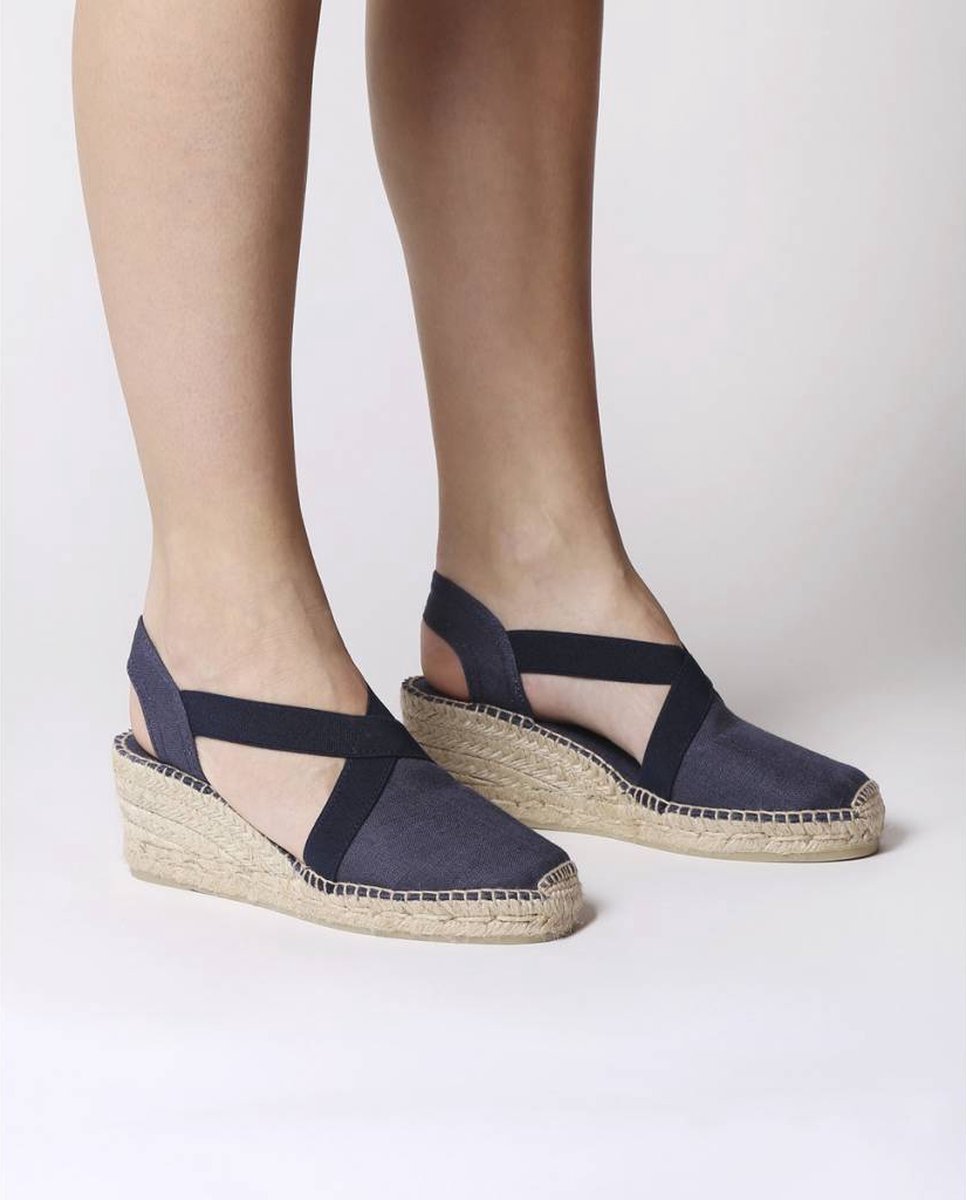 Toni Pons Espadrille Sandalen blauw Textiel - Dames - Maat 38