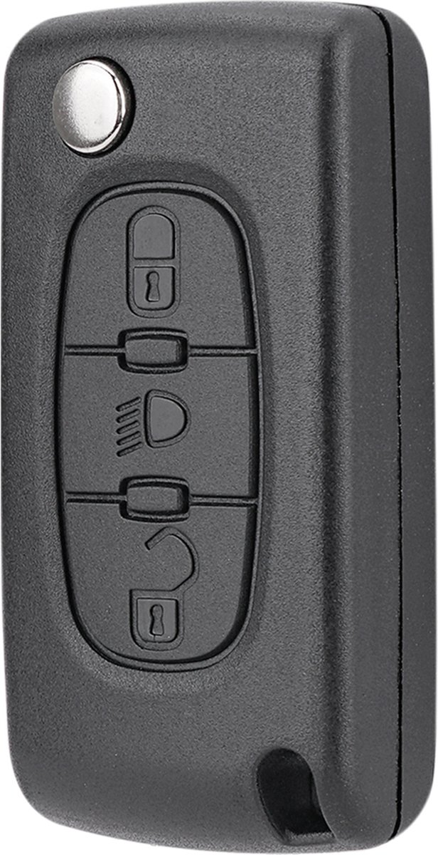 TLVX Sterke Autosleutel Behuizing Geschikt voor Peugeot en Citroën / Sleutelbaard HU83 / Sleutelcode CE0523 / Ter vervanging van Originele Sleutel behuizing / afstandsbediening Auto / 3 knops / Licht knop / Lamp knop / 3 knoppen / 1 stuks