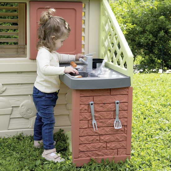 Smoby - Smoby Life - Nature Playhouse met keuken - Speelhuis - Accessoires - Vanaf 2 jaar.