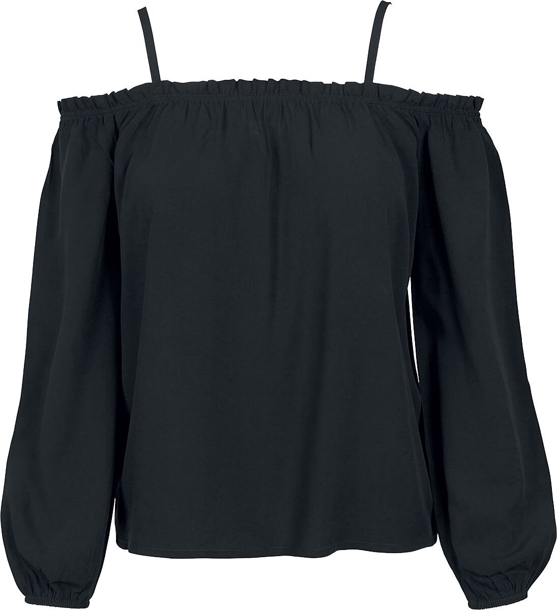 Urban Classics Cold Shoulder Longsleeve Dames Shirt met lange mouwen S Zwart