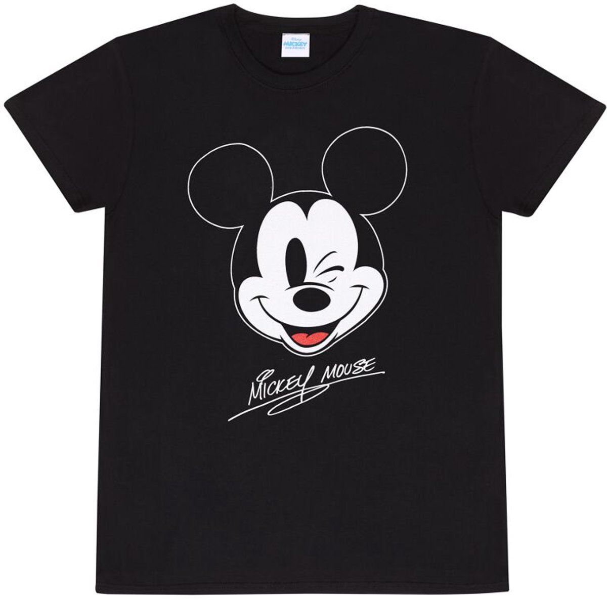 Mickey Mouse Mickey Face Heren T-shirt - zwart - M