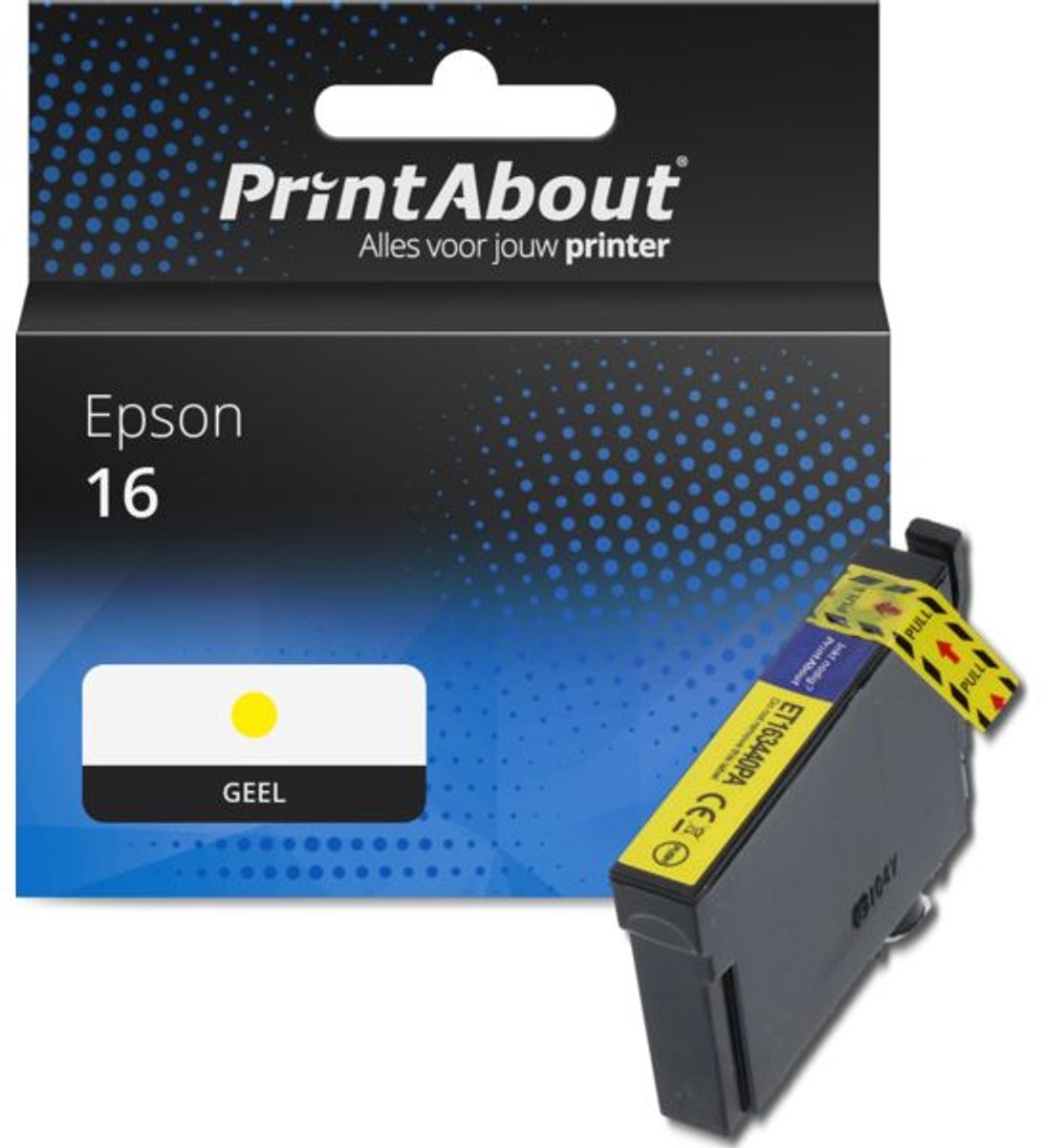 PrintAbout huismerk Inktcartridge 16 (C13T16244012) Geel geschikt voor Epson