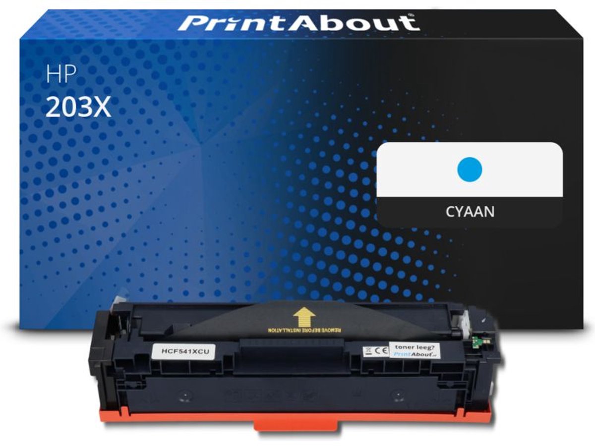 PrintAbout Huismerk HP 203X (CF541X) Toner Cyaan Hoge capaciteit