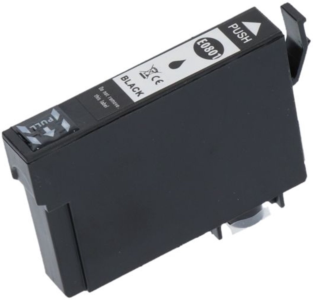 PrintAbout huismerk Inktcartridge T0801 Zwart geschikt voor Epson