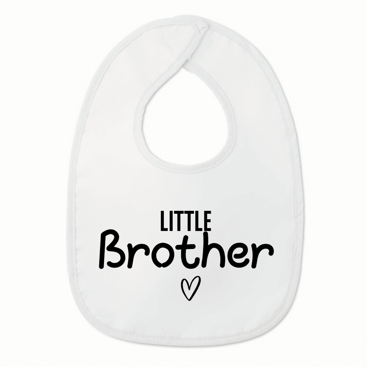 Goedkoopste Slabbetje met tekst - Little brother met hartje - Zwangerschapsaankondiging - Wit/zwart | 100 katoen - Incl. hoogwaardige Klittenband sluiting - Kraamcadeau - Babyshower - Slabber | Incl. 2 jaar garantie