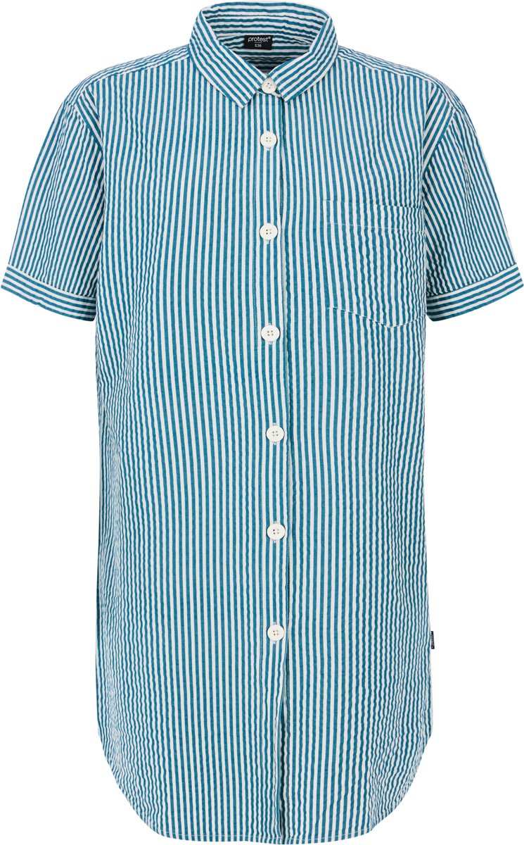 Protest Prtchava – Blousejurk Dames – Korte mouwen – Gestreept Blauw