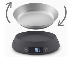 foto van Joseph Joseph SwitchScale Digitale Keukenweegschaal – Grijs – 2-in-1 met omkeerbare schaal
