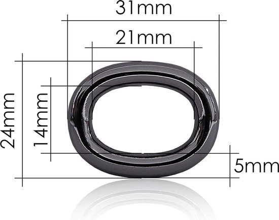 Ganzoo D - Steel Ring, Set of 10, Material Thickness 4 mm