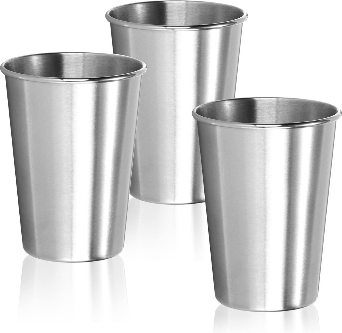 La'Moussawi ® Veelzijdige en Roestvrijstalen Drinkbekers voor Outdoor Avonturen, 3 Stuks, 200 ml
