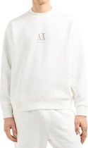 Round Neck Long Sleeve Sweatshirt - White