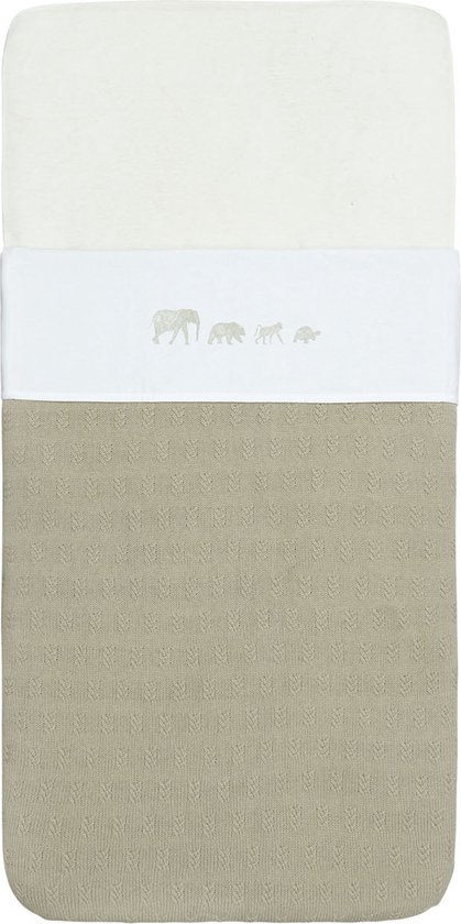 Jollein Laken Bébé 120x150 cm Animaux - Vert olive