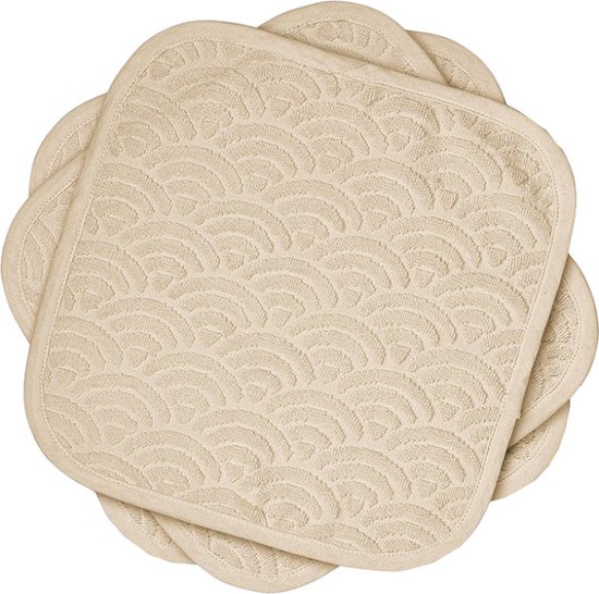 Spuugdoekjes set van drie - almond
