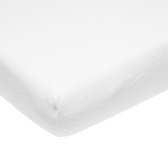 Meyco Baby Uni molton stretch hoeslaken ledikant - white - 60x120cm