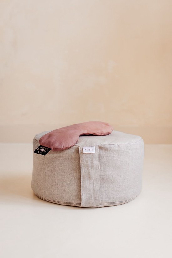 Meditatiekussen rond natuurlijk linnen - Pure - Yoga kussen van Pure — afbeelding 3