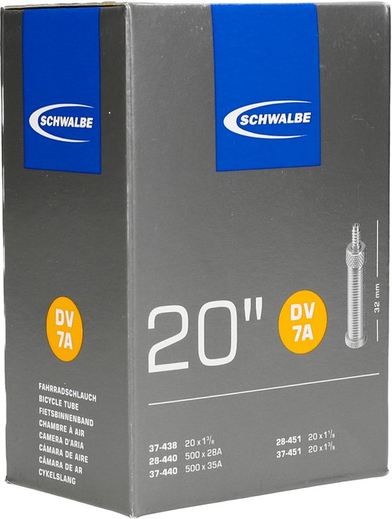 Binnenband Schwalbe DV7A 20 / 28/37-438/451 - 32mm ventiel van Merkloos — afbeelding 2