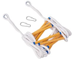 Vluchtladder 10 meter touw, touwladder, vluchtladder balkon, derde en vierde verdieping - brandladder - EN131-6 goedgekeurd - 10 meter - Tot 150kg