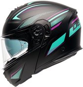 Dexter Systeemhelm - Atlas Horizon - Zwart/Turquoise/Roze Mat - L
