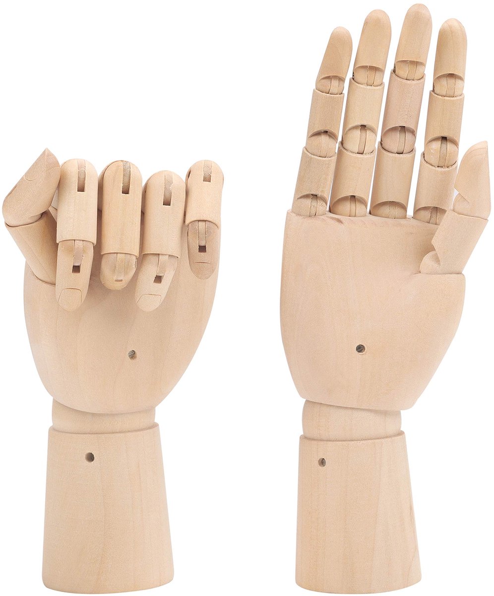Unyqoos ® Realistische Flexibele Houten Handmodellen voor Kunstenaars en Decoratie
