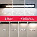 Lamp met 3 kleurtemperaturen: warm wit (3000K), neutraal wit (4000K) en koud wit (6000K). 4 helderheidsstanden.