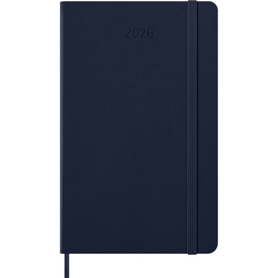 Moleskine 12 Maanden Agenda - 2026 - Wekelijks - Large - Harde Kaft - Saffier Blauw