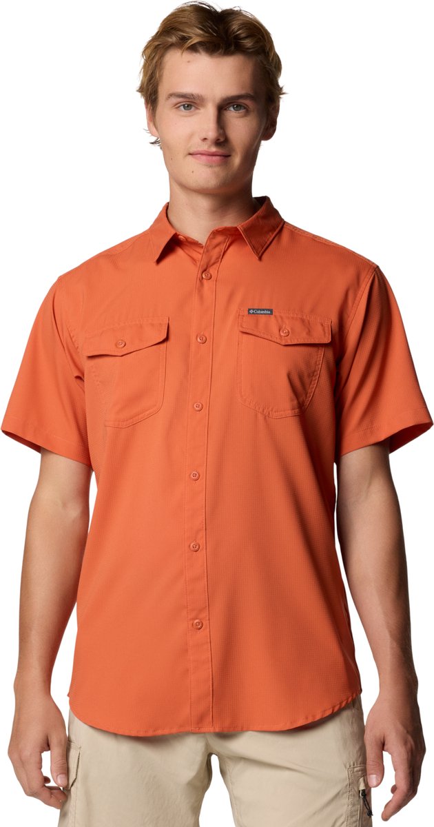 Columbia Utilizer II Solid Short Sleeve Shirt Mannen Shirt Oranje