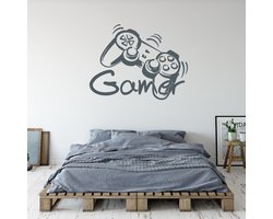 Muursticker Gamer - Zwart - 100 x 76 cm baby en kinderkamer - game baby en kinderkamer